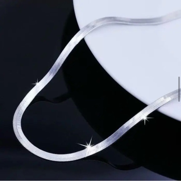 Sterling Silver Herringbone Chain 22” - Picture 1 of 6